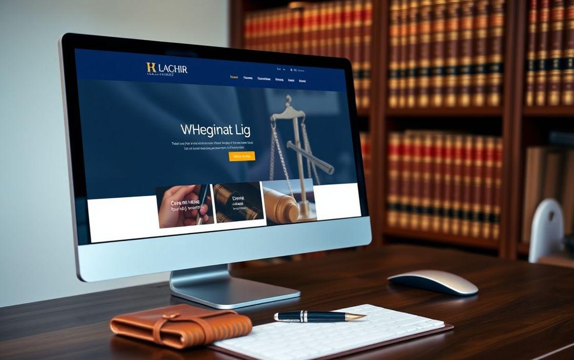 Amana Legal practice website on a desktop monitor